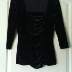 Boston Proper (medium) long sleeve velvet top